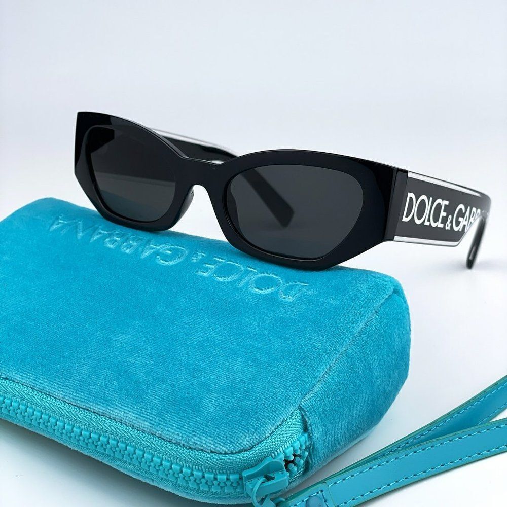 SALE! NEW D&G DG6186 501/87 Black Dark Grey Cat Eye Women Sunglasses
